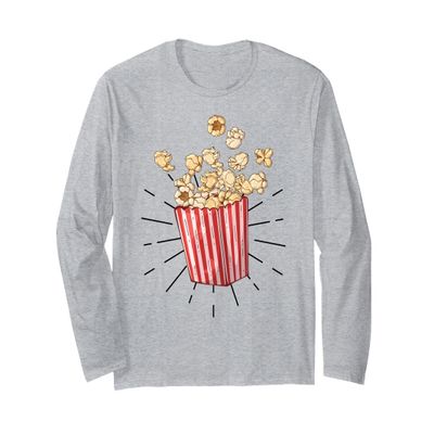 Retro vintage Popcorn - for cinema and living room - popcorn Long Sleeve T-Shirt