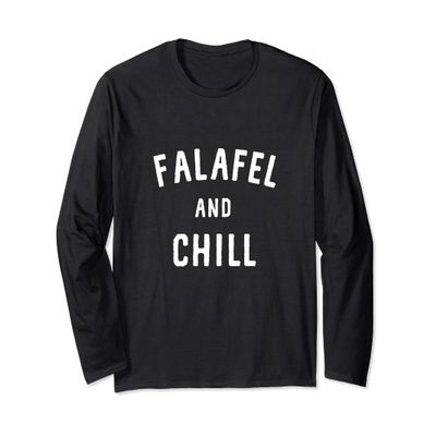 Falafel And Chill Middle Eastern Food Vegan Hummus Ramadan Long Sleeve T-Shirt