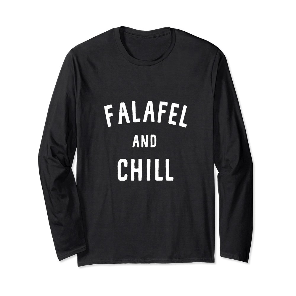 Falafel And Chill Middle Eastern Food Vegan Hummus Ramadan Long Sleeve T-Shirt