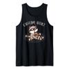 Caffeine Addict Raccoon Coffee Bean Cafe Otaku Comic Hot Cup Tank Top view 1