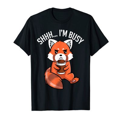 Shhh. I'm Busty Fox Coffee Bean Cafe Otaku Animation Comics T-Shirt