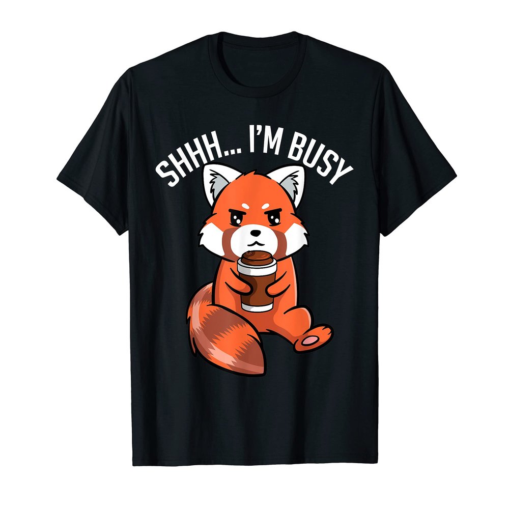 Shhh. I'm Busty Fox Coffee Bean Cafe Otaku Animation Comics T-Shirt