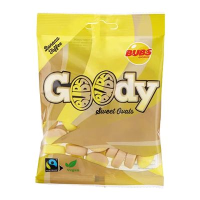 Bubs Goody Sweet Ovals Banana Caramel 12 Packs of 90g