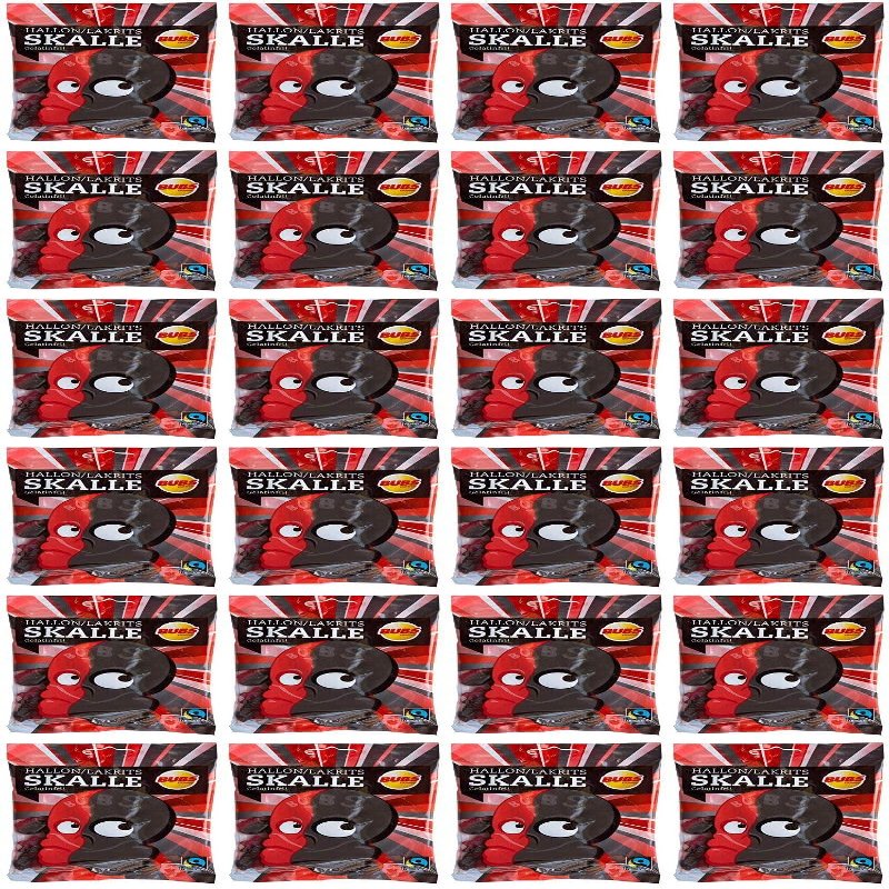 Bubs Skull Raspberry Liquorice 24 Packs of 90g