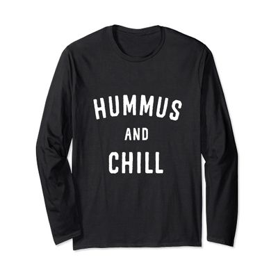 Hummus And Chill Vegan Falafel Middle Eastern Ramadan Food Long Sleeve T-Shirt
