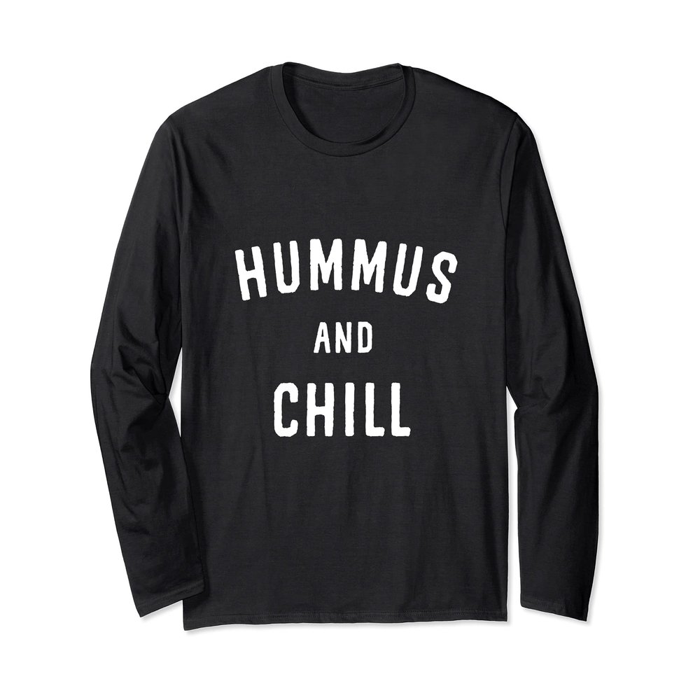 Hummus And Chill Vegan Falafel Middle Eastern Ramadan Food Long Sleeve T-Shirt