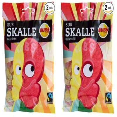 Bubs Skull Sour Liquorice 2 Pack of 90g
