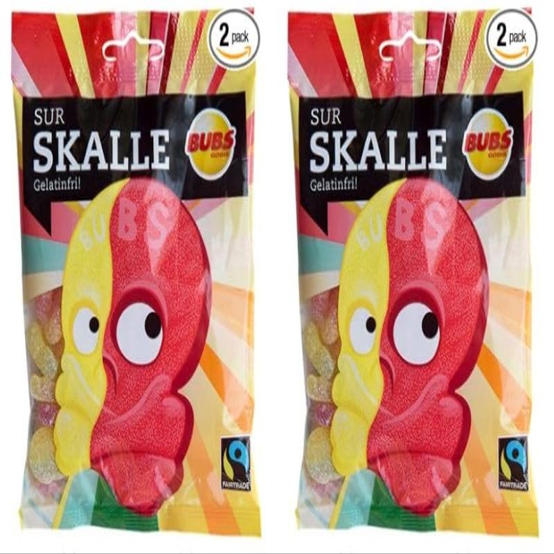 Bubs Skull Sour Liquorice 2 Pack of 90g