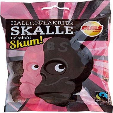 Bubs Skull Raspberry Foam Liquorice 6 Packs of 90g