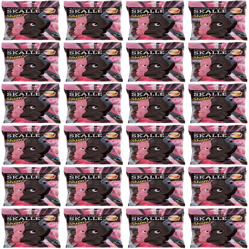 Bubs Skull Raspberry Foam Liquorice 24 Packs of 90g