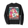 Just a girl who loves boba and Cake decorating kawaii Sweatshirt view 1