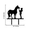 CARISPIBET Woman and horse cake topper Cowgirl horsemanship anniversary cake decoration view 2