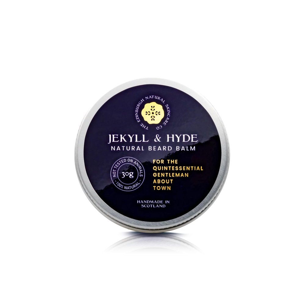 100% Natural Beard Balm for Men | Organic Shea Butter, Coconut Oil, Bees Wax | Moisturises, Softens, Soothes Facial Hair | 30g Jekyll & Hyde