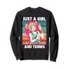 Just a girl who loves boba and Tennis kawaii Sweatshirt view 1