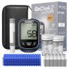 GoChek Diabetes Test Kit, Blood Sugar Tester with Ketone and Hypo Warning, 450 Memory, Blood Glucose Monitor with Test Strips*50 and Lancet*50 -in mmol/L view 1