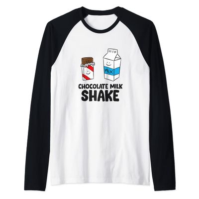 Chocolate Milk Shake Raglan Baseball Tee