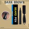Natural Brown Beard Pencil Filler for Men, Mustache Shaping & Enhancing, Waterproof Barber Beard Pen with Brush, Long Lasting & Sweat Proof Kit for All Skin Types view 2