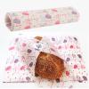 100 PCS Food Grade Wrap Paper, Heart and Macaron Patterned Waterproof Greaseproof Parchment Wax Paper Sheets Basket Food Wrapping Liners for Sandwiches Cake Baking Decoration view 3