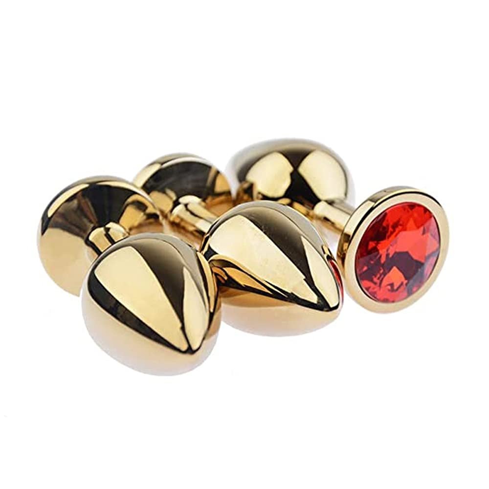 3 x Round Stainless Steel Diamond Training Kit for Couples Lovers (Red)