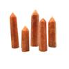 1pc Natural Orange Calcite Point Stone Quartz Tower Orange Wand Ornament for Home Decor Pyramid Natural Stones and Minerals-110-140mm view 3