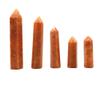 1pc Natural Orange Calcite Point Stone Quartz Tower Orange Wand Ornament for Home Decor Pyramid Natural Stones and Minerals-110-140mm view 4