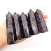 1PC Natural Quartz Astrophyllite and Garnet Point Towers Crystals Healing Stones for Feng Shui Natural Stones and Minerals-70-80mm view 3