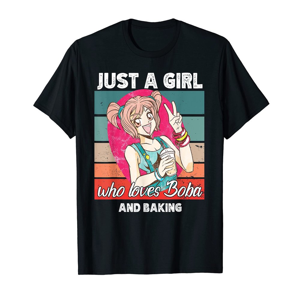 Just a girl who loves boba and Baking kawaii T-Shirt