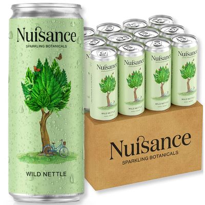 Nuisance Premium Soft Drinks | Wild Nettle & Elderflower Sparking Drink | Natural Flavours and Low Calorie | 12 x 250ml cans