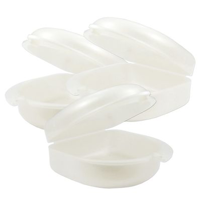 Bulk Pack of 48 Gum Shield Case - Mouthguard Box for Ortho Retainers, Sports Dental Appliances, Dentures & More (White)