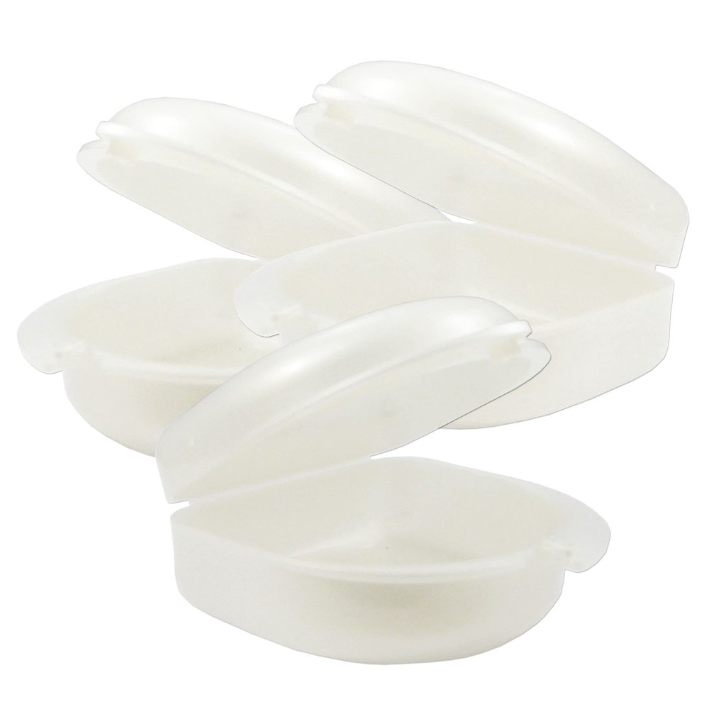 Bulk Pack of 48 Gum Shield Case - Mouthguard Box for Ortho Retainers, Sports Dental Appliances, Dentures & More (White)