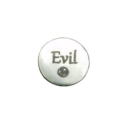 BDSM Token, Evil Token, Cast Pewter Pocket Token with a Polished Finish
