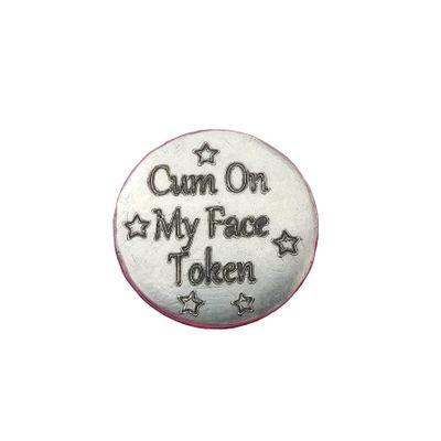 Cum On My Face, BDSM Pocket Token | Explicit Aftercare Gift for Submissive | Pewter D/s Token