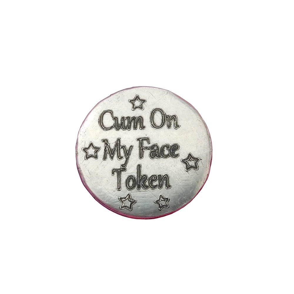 Cum On My Face, BDSM Pocket Token | Explicit Aftercare Gift for Submissive | Pewter D/s Token