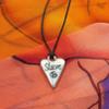 Fine Pewter BDSM Heart Pendant with Slave Inscription  Adjustable Cord  Handmade by William Sturt view 2