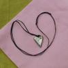 Fine Pewter BDSM Heart Pendant with Slave Inscription  Adjustable Cord  Handmade by William Sturt view 4