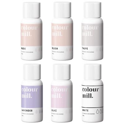 Colour Mill Edible Food Paint Bundle Colouring Liquid Cake Cookie Dye for Baking Icing Sugarpaste Fondant (x6 20ml) - Nude Tones