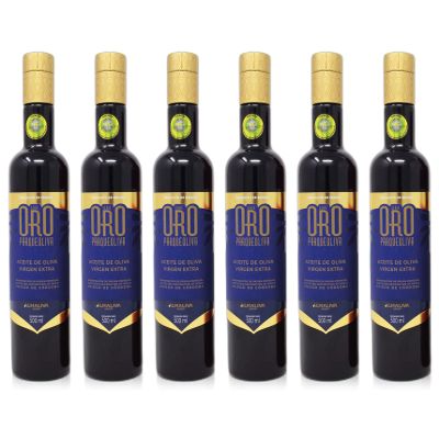 PARQUEOLIVA SERIE ORO (GOLD SERIES) - Spanish Extra Virgin Olive Oil (Hojiblanca and Picuda Varieties) - Pack of 6x500 ml bottles