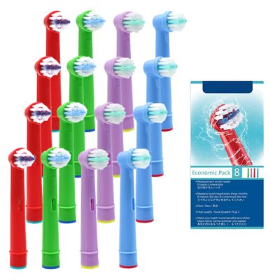 FFYan 16pcs Kid's Toothbrush Head for Oral B, Children Replacement Brush Heads for Braun Electric Rechargeable Toothbrush with Package