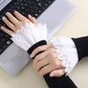 Elegtiskas Lolita False Sleeves Wrist Cuffs Floral Layered Lace Cuff view 2
