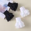 Elegtiskas Wrist Cuffs Floral Layered Lace Cuffs view 3