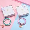 2PCS Mosquito Repellent Leather Bracelet Lasting Protection Mosquito-Free Wrist Band Girl All Natural Plant Oils and Deet Free Anti Insects & Bugs Leather Bracelets for Whole Family(Blue+Pink) view 3