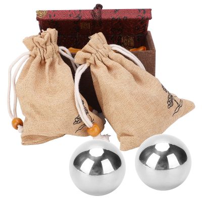 2Pcs Chinese Health Balls, 50mm Dia 304 Stainless Steel Baoding Balls Rehabilitation Health Exercise Balls for Big Hand Therapy Stress Relief,other attachments