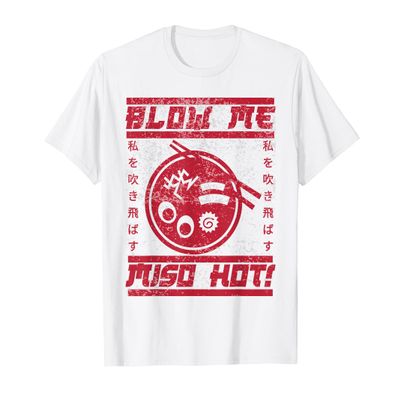Blow me miso hot japanese ramen soup retro 90s asian T-Shirt