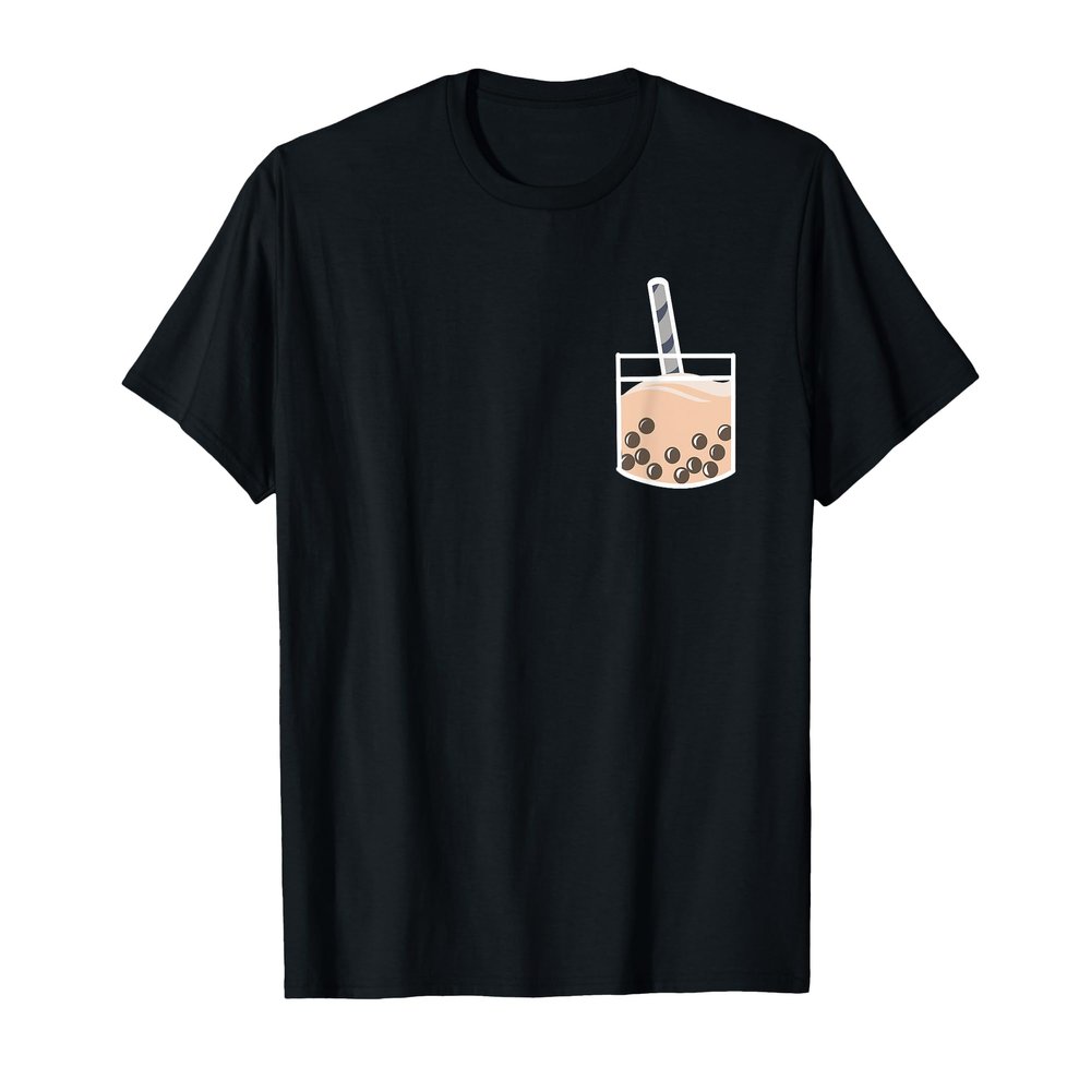 Cute Boba Pocket, Bubble Milk Tea, Asian Foodie, Boba Lover T-Shirt