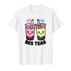 Bes Teas Cute Kawaii Boba Drinks T-Shirt view 1