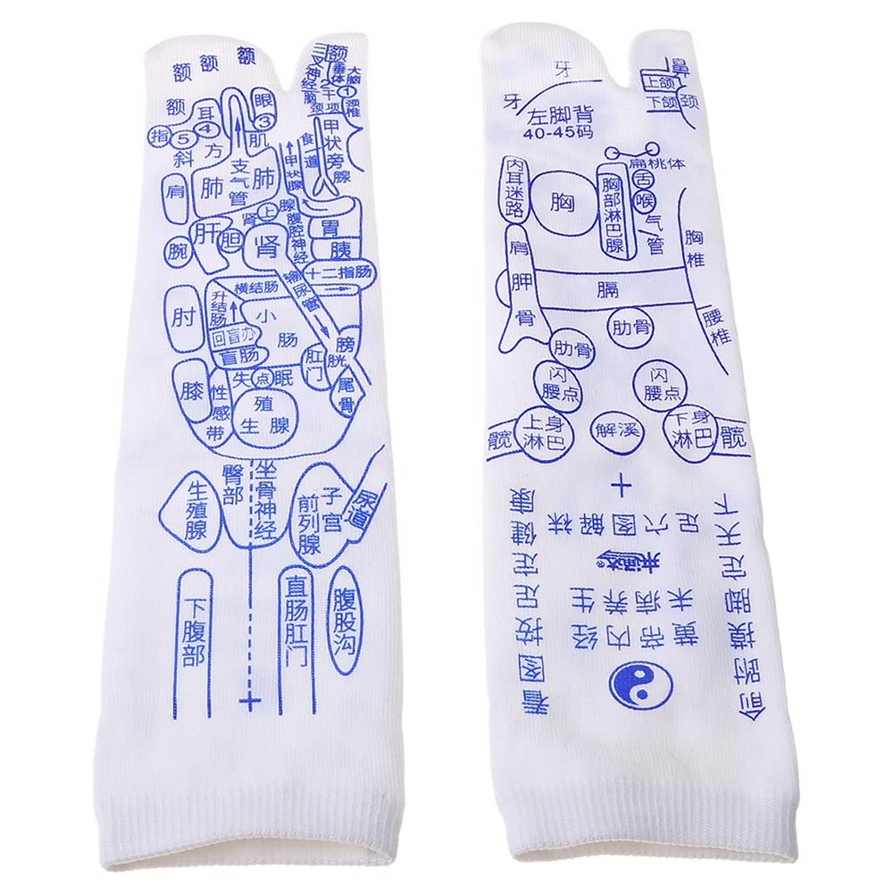 YO-HAPPY Foot Pressure Point Acupuncture Reflexology Socks Physiotherapy Acupoint Massage