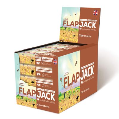 Brynmor Chocolate Flapjack, 20 x 80g Individually Wrapped Bars, A Perfect Treat For Snack Time