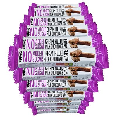 Diablo Cream Filled Milk Chocolate Wafers - No added Sugar, Maltitol Sweetened Treat, Individually Wrapped Biscuits Hamper Basket Ready Snack Pack, Perfect for Gifting - 30g, Pack of 12