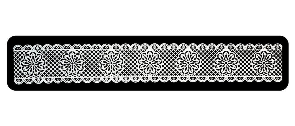 1 x Simply Heaven Edible Cake Lace 46 colours made from mat 52 (White)