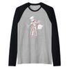 Funny Astronaut Baking Cake In Space Raglan Baseball Tee view 1
